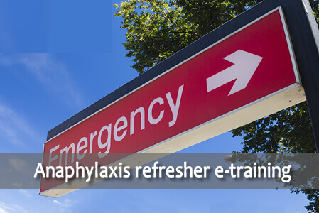 Anaphylaxis refresher e-training